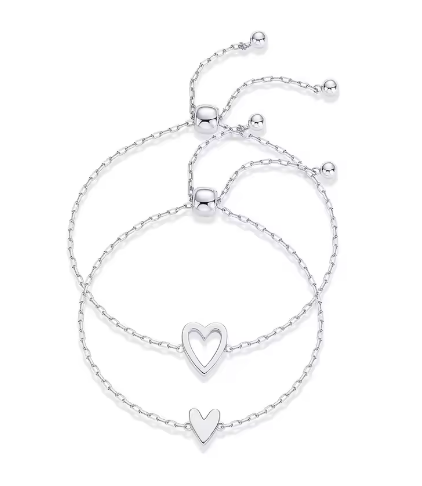Ensemble de Bracelets “Two Hearts” – Amour, Connexion & Élégance intemporelle