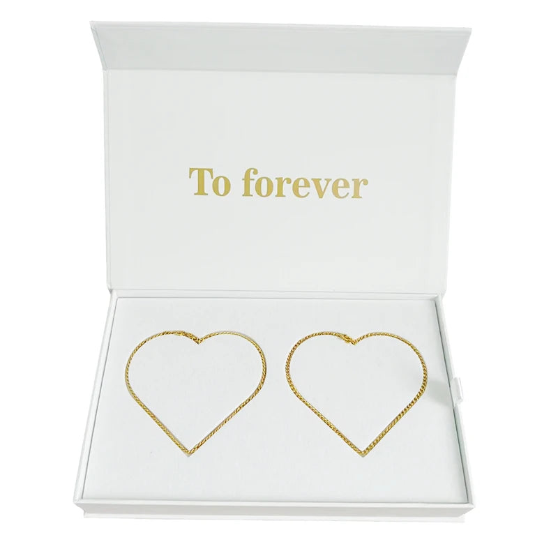 Coffret Bracelets à Sceller Cœur Dorés