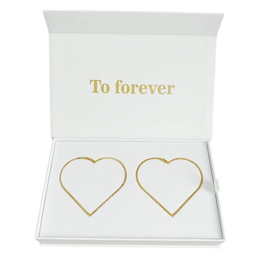 Coffret Bracelets à Sceller Cœur Dorés